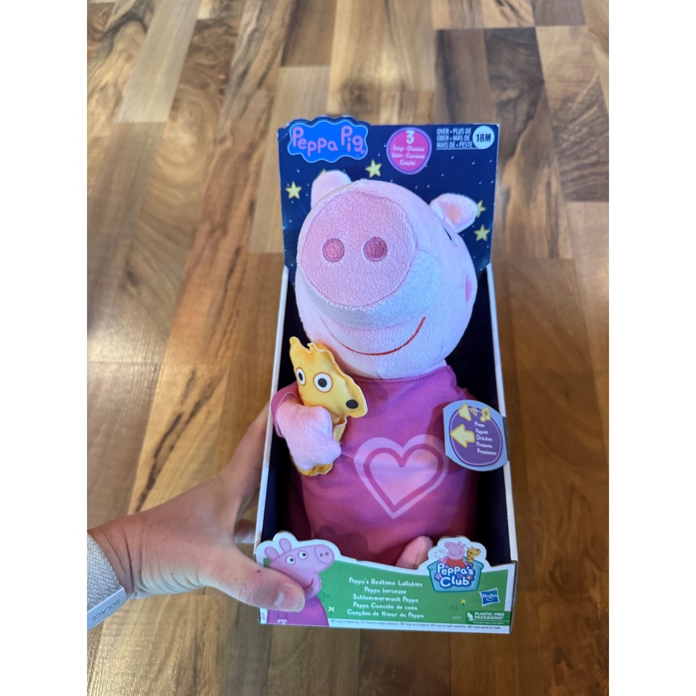 Hasbro Peppa Pig Bedtime Lullabies Plush Kids 11in Pink New Musical Toy